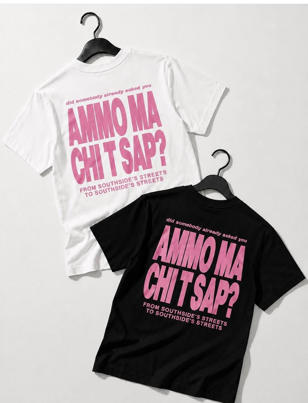 T-shirt ''Ammo ma chi t sap'' pink