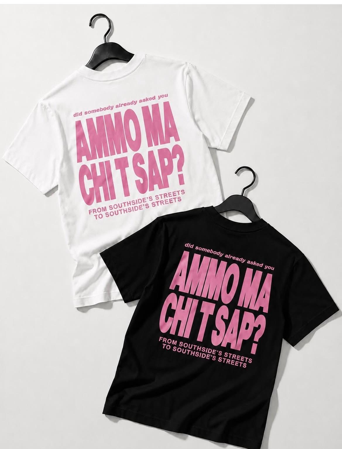 T-shirt ''Ammo ma chi t sap'' pink