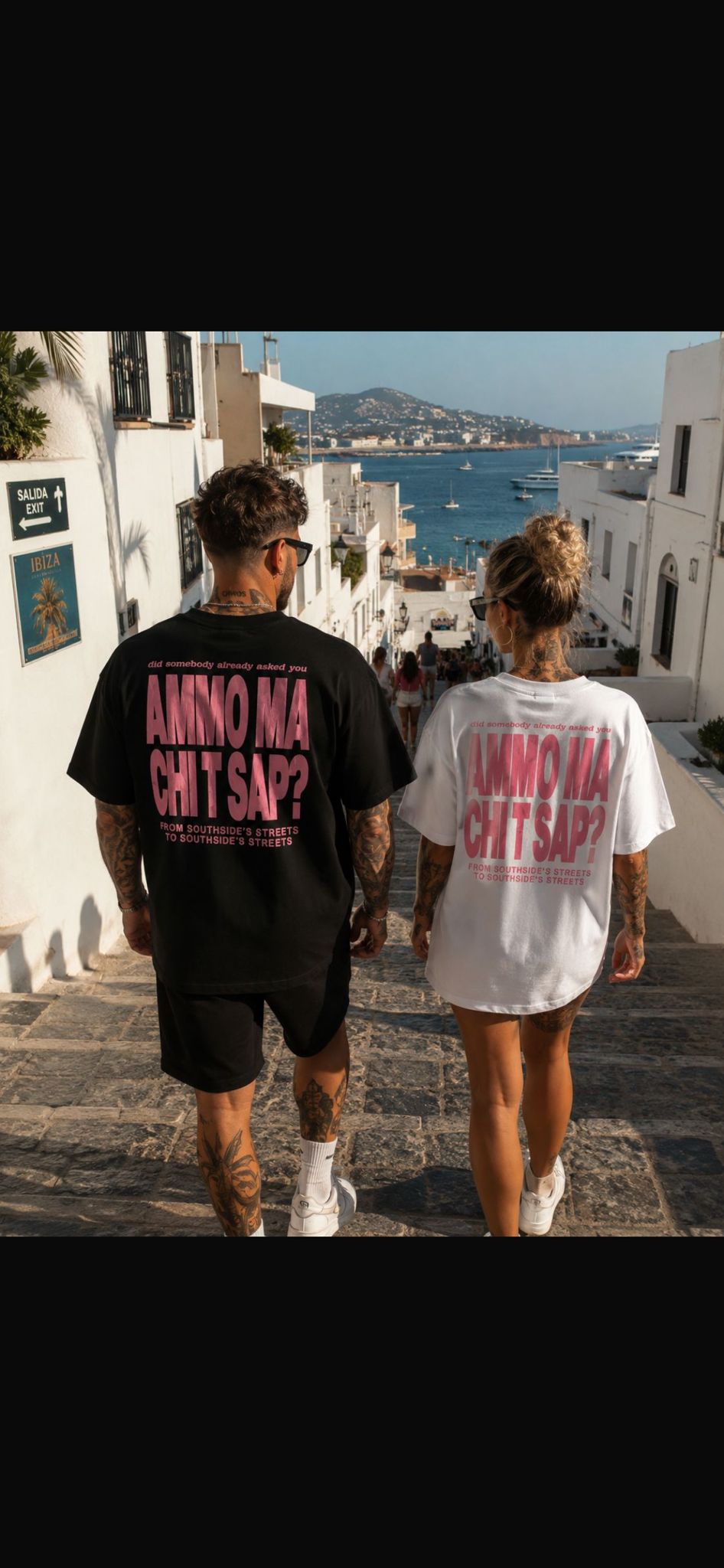 T-shirt ''Ammo ma chi t sap'' pink